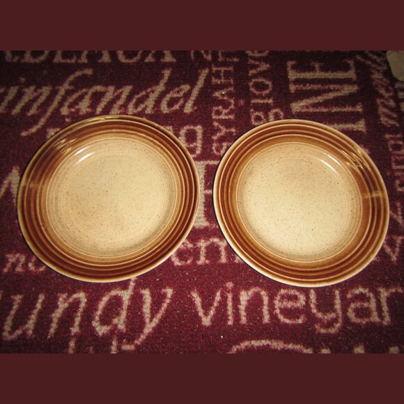 Set 2 Vintage Churchill Homespun Stonecast Speckled Brown, 8.5" Luncheon Plates - Picture 2 of 7